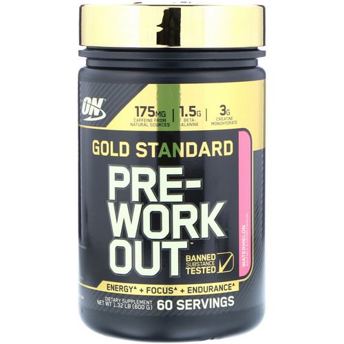 Optimum Nutrition, Gold Standard, Pre-Workout, Watermelon, 1.32 lbs (600 g) Review