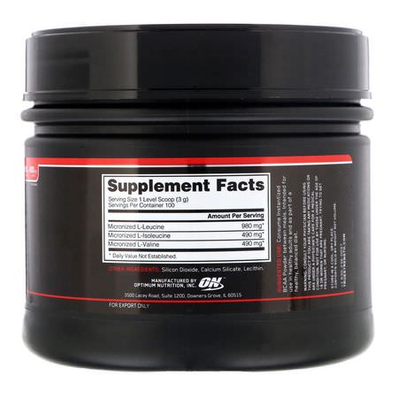 Bcaa, Aminosyror, Kosttillskott: Optimum Nutrition, Instantized BCAA Powder, Unflavored, 10.58 oz (300 g)
