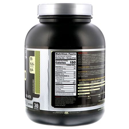 Vassleproteinhydrolysat, Vassleprotein, Idrottsnäring: Optimum Nutrition, Platinum Hydro Whey, Chocolate Mint, 3.5 lbs (1.59 kg)