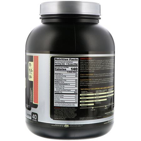 Vassleproteinhydrolysat, Vassleprotein, Idrottsnäring: Optimum Nutrition, Platinum Hydro Whey, Supercharged Strawberry, 3.5 lbs (1,59 kg)
