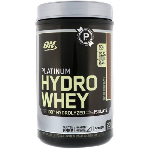 Optimum Nutrition, Platinum Hydro Whey, Turbo Chocolate, 1.75 lbs (795 g) Review