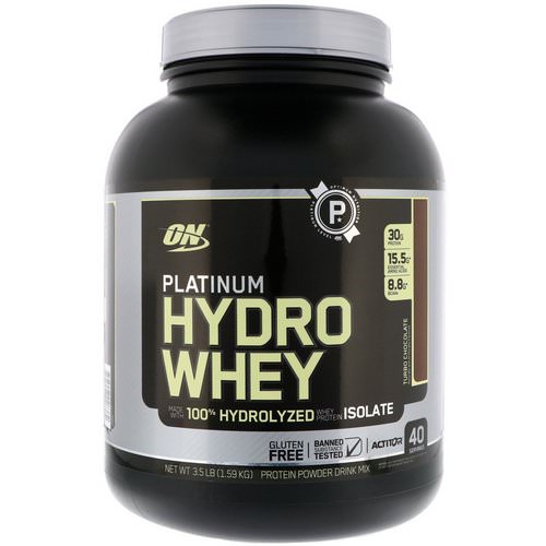 Optimum Nutrition, Platinum Hydro Whey, Turbo Chocolate, 3.5 lbs (1.59 kg) Review