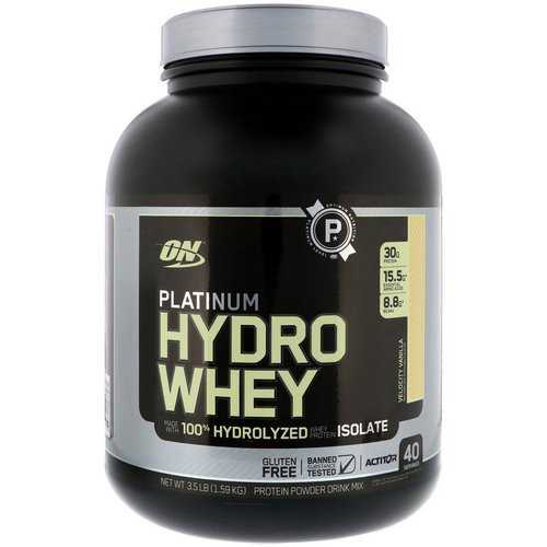 Optimum Nutrition, Platinum Hydro Whey, Velocity Vanilla, 3.5 lbs (1.59 kg) Review