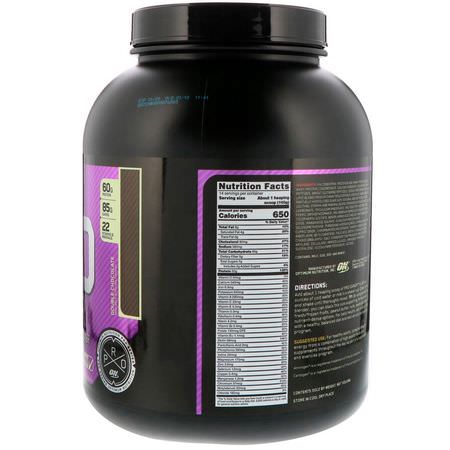 Viktökare, Protein, Sportnäring: Optimum Nutrition, Pro Gainer, High-Protein Weight Gainer, Double Chocolate, 5.09 lbs (2.31 kg)