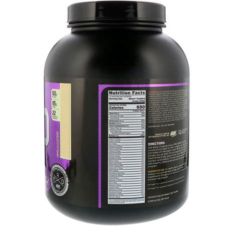 Viktökare, Protein, Sportnäring: Optimum Nutrition, Pro Gainer, High-Protein Weight Gainer, Vanilla Custard, 5.09 lbs (2.31 kg)