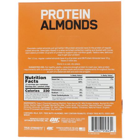 Optimum Nutrition Protein Snacks Almonds - Mandel, Frön, Nötter, Protein Mellanmål