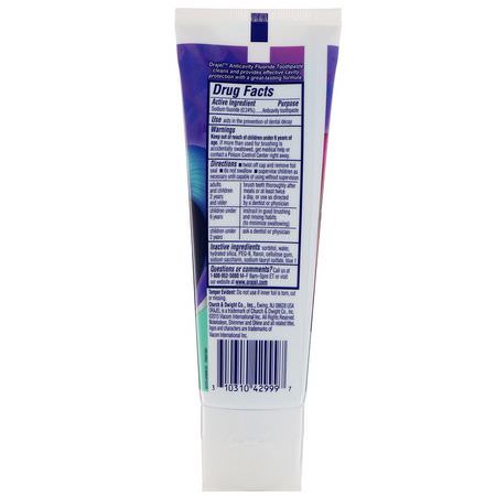 Tandkräm, Bad, Gel, Baby Tandkräm: Orajel, Shimmer & Shine Anticavity Fluoride Toothpaste, Berry Divine, 4.2 oz (119 g)