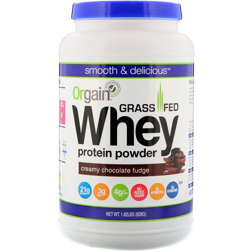 Orgain, Grass-Fed Whey Protein Powder, Creamy Chocolate Fudge, 1.82 lbs (828 g) Review