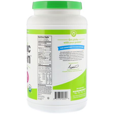 Växtbaserat, Växtbaserat Protein, Sportnäring: Orgain, Organic Protein Powder, Plant Based, Chocolate Peanut Butter, 2.03 lb (920 g)