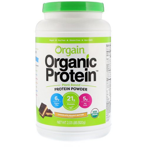 Orgain, Organic Protein Powder, Plant Based, Chocolate Peanut Butter, 2.03 lb (920 g) Review