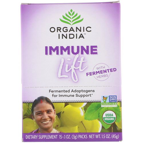 Organic India, Immune Lift, Fermented Adaptogens, 15 Packs, 0.1 oz (3 g) Each Review