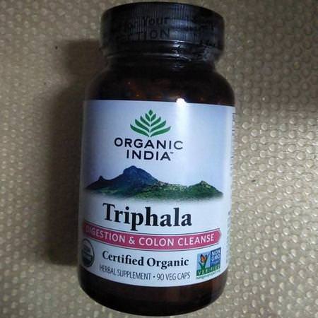Organic India Kolonrengöring, Kosttillskott, Triphala, Homeopati
