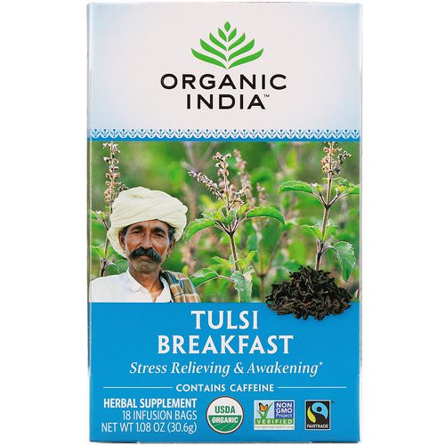 Organic India, Tulsi Tea, Breakfast, 18 Infusion Bags, 1.08 oz (30.6 g) Review