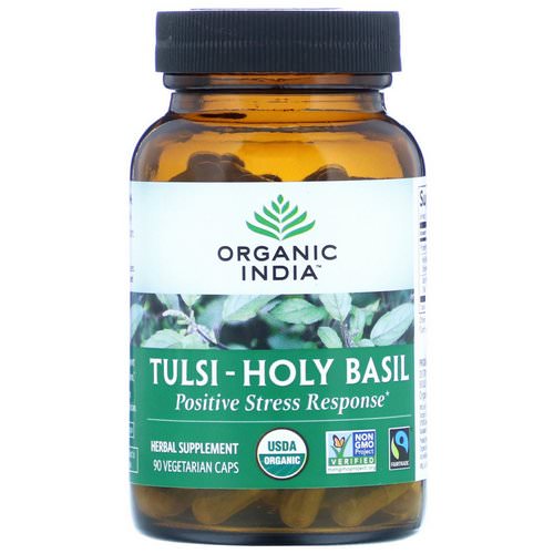 Organic India, Tulsi-Holy Basil, Positive Stress Response, 90 Vegetarian Caps Review