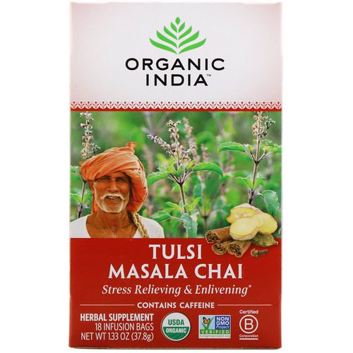 Organic India, Tulsi Tea, Masala Chai, 18 Infusion Bags, 1.33 oz (37.8 g) Review