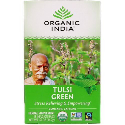 Organic India, Tulsi Tea, Green, 18 Infusion Bags, 1.21 oz (34.2 g) Review
