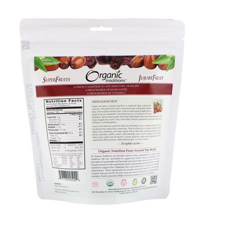 Super: Organic Traditions, Dried Jujube Fruit, 6 oz (170 g)
