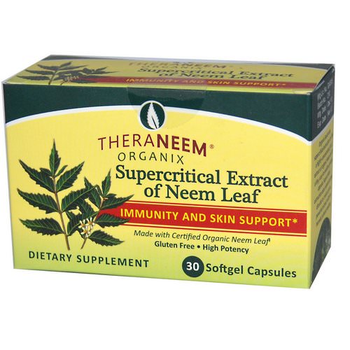 Organix South, TheraNeem Organix, Supercritical Extract of Neem Leaf, Immunity and Skin Support, 30 Softgel Capsules Review