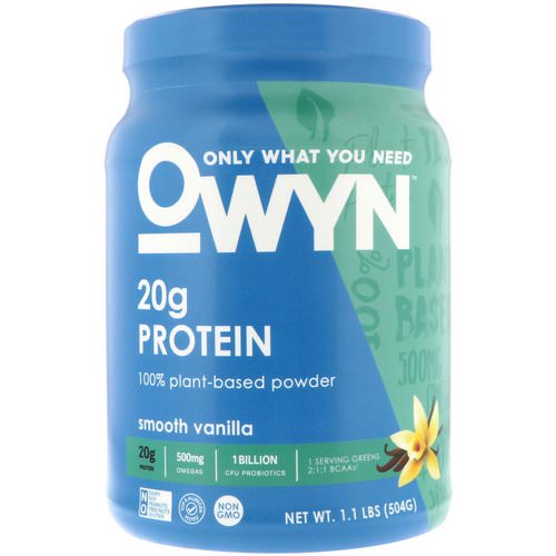 OWYN, Protein, 100% Plant-Based Powder, Smooth Vanilla, 1.1 lbs (504 g) Review