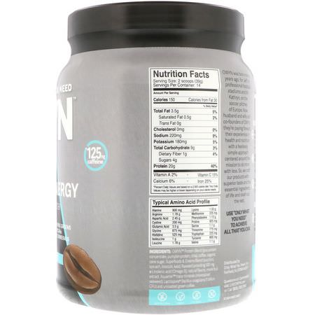 Växtbaserat, Växtbaserat Protein, Idrottsnäring: OWYN, Ultimate Wellness + Energy, 100% Plant-Based Powder, Cold Brew Coffee, 1.2 lb (546 g)