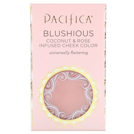 Rodnad, Kinder, Smink, Skönhet: Pacifica, Blushious, Coconut & Rose Infused Cheek Color, Camellia, 0.10 oz (3.0 g)