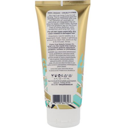 Hårbottenvård, Hårvård, Bad: Pacifica, Coconut Pro, Strong & Long Creamy Oil Mask, 6 fl oz (177 ml)