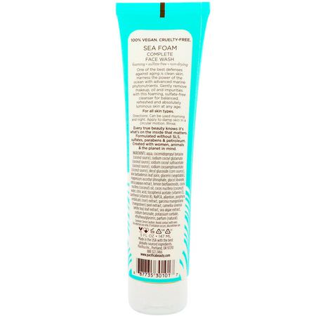 Coconut Skin Care, Cleansers, Face Wash, Scrub: Pacifica, Complete Face Wash, Sea Foam, 5 fl oz (147 ml)