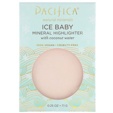 Highlighter, Cheeks, Makeup, Beauty: Pacifica, Ice Baby Mineral Highlighter, 0.25 oz (7.1 g)