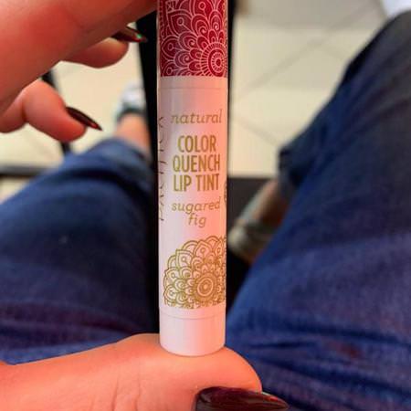 Tonad, Läppbalsam, Läppvård, Bad: Pacifica, Natural Color Quench Lip Tint, Sugared Fig, 0.15 oz (4.25 g)
