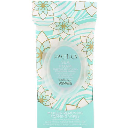 Pacifica, Sea Foam, Makeup Removing Foaming Wipes, 30 Pre-Moistened Towelettes Review