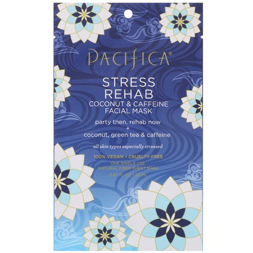 Pacifica, Stress Rehab, Coconut & Caffeine Facial Mask, 1 Mask, 0.67 fl oz (20 ml) Review