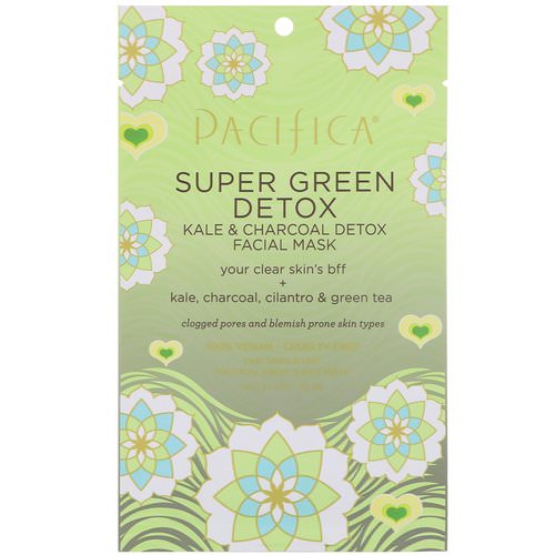 Pacifica, Super Green Detox, Kale & Charcoal Detox Facial Mask, 1 Mask, 0.67 fl oz (20 ml) Review