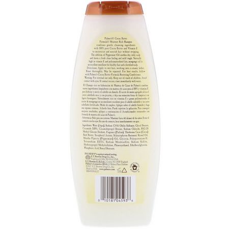 Schampo, Hårvård, Bad: Palmer's, Cocoa Butter Formula, Moisture Rich Shampoo, 13.5 fl oz (400 ml)