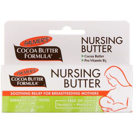 Balms, Nipple Creams, Maternity, Moms: Palmer's, Cocoa Butter Formula, Nursing Butter, 1.1 oz (30 g)