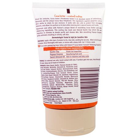 Behandlingsmasker, Peeling, Ansiktsmasker, Skönhet: Palmer's, Cocoa Butter Formula, Purifying Enzyme Mask, 4.25 oz (120 g)