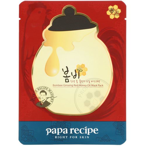 Papa Recipe, Bombee Ginseng Red Honey Oil Mask, 1 Mask, 20 g Review