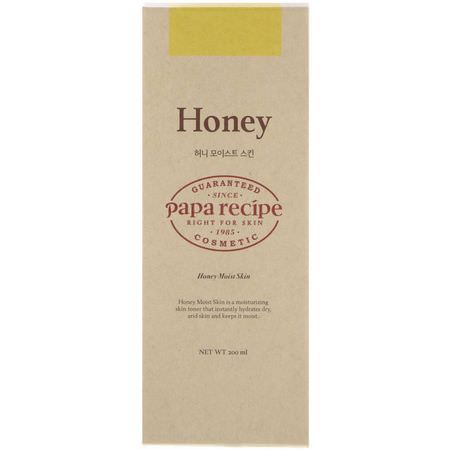 Toners, K-Beauty Cleanse, Scrub, Tone: Papa Recipe, Honey Moist Skin, 200 ml
