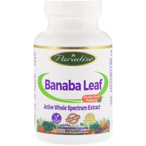 Paradise Herbs, Banaba Leaf, 180 Vegetarian Capsules Review