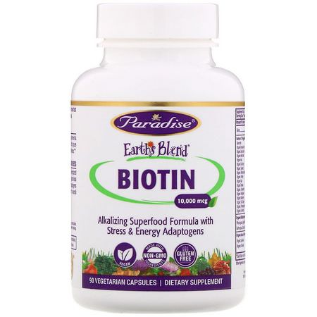 Paradise Herbs Biotin - Biotin, Naglar, Hud, Hår