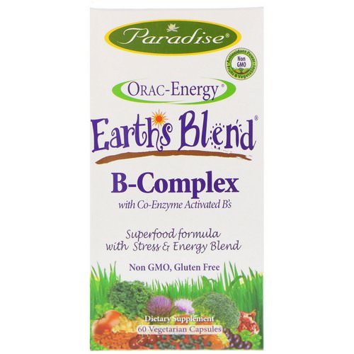 Paradise Herbs, Orac-Energy, Earth's Blend, B-Complex with Co-Enzyme Activated B's, 60 Vegetarian Capsules Review