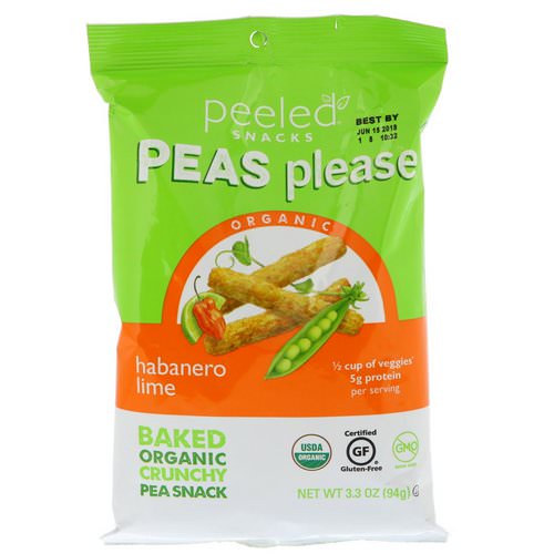 Peeled Snacks, Peas Please, Organic, Habanero Lime, 3.3 oz (94 g) Review