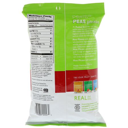Vegetabiliska Mellanmål, Frukt, Mellanmål: Peeled Snacks, Peas Please, Organic, Southwest Spice, 3.3 oz (94 g)