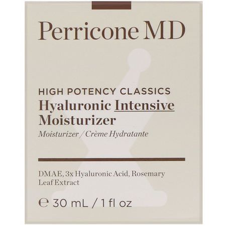 Face Moisturizer, Hudvård: Perricone MD, High Potency Classics, Hyaluronic Intensive Moisturizer, 1 fl oz (30 ml)