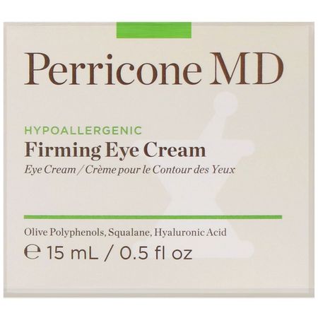 Behandlingar, Ögonkräm, Ögonvård, Hudvård: Perricone MD, Hypoallergenic, Firming Eye Cream, 0.5 fl oz (15 ml)