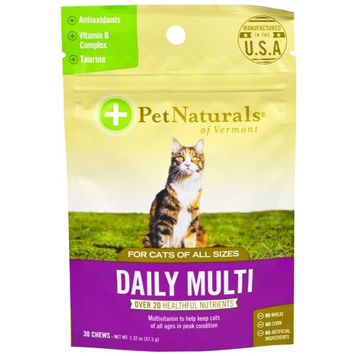 Pet Naturals of Vermont, Daily Multi, For Cats, 30 Chews, 1.32 oz (37.5 g) Review
