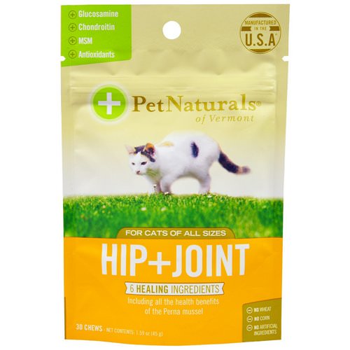 Pet Naturals of Vermont, Hip + Joint, Chews For Cats, 30 Chews, 1.59 oz (45 g) Review