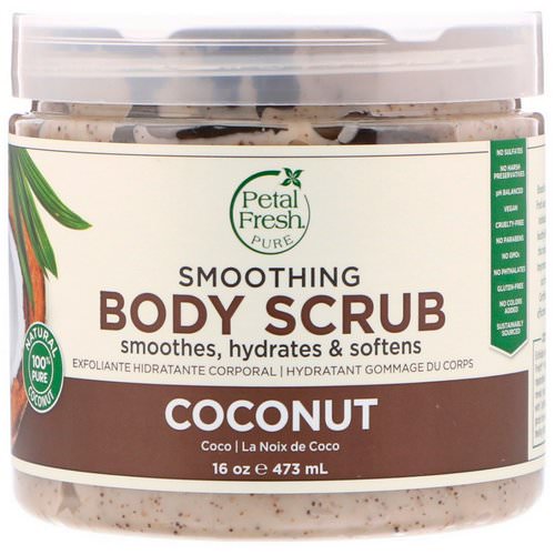 Petal Fresh, Pure, Smoothing Body Scrub, Coconut, 16 oz (473 ml) Review