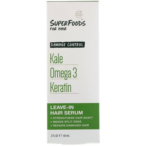 Petal Fresh, Pure, SuperFoods for Hair, Damage Control Leave-In Hair Serum, Kale, Omega 3 & Keratin, 2 fl oz (60 ml) Review