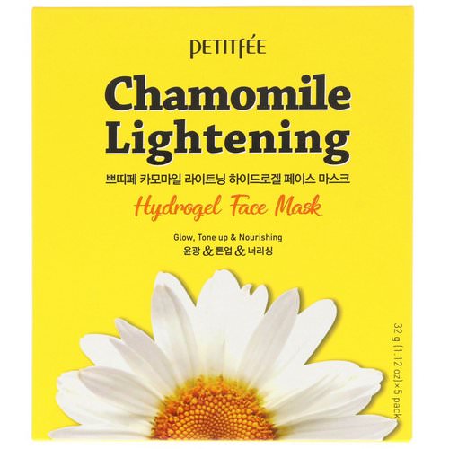 Petitfee, Chamomile Lightening, Hydrogel Face Mask, 5 Pack, 1.12 oz (32 g) Each Review