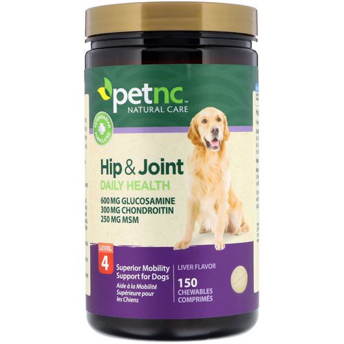 petnc NATURAL CARE, Hip & Joint Health, Level 4, Liver Flavor, 150 Chewables Review